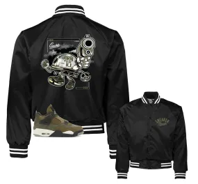 Retro 4 Craft Olive Born To ill Satin Jacket