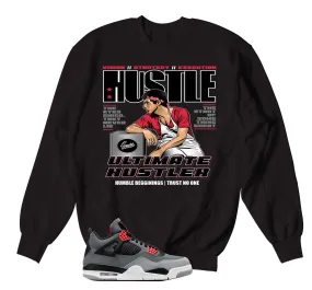 Retro 4 Infrared Sweater - Ultimate Hustler - Black