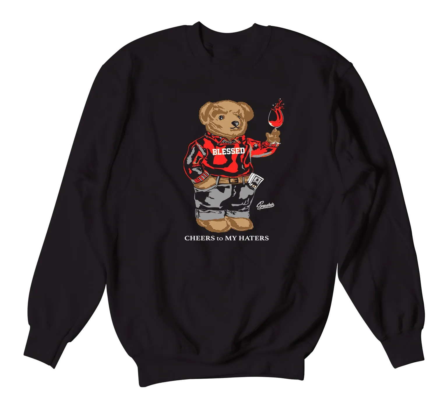 Retro 4 Red Thunder Cheers Bear Sweater