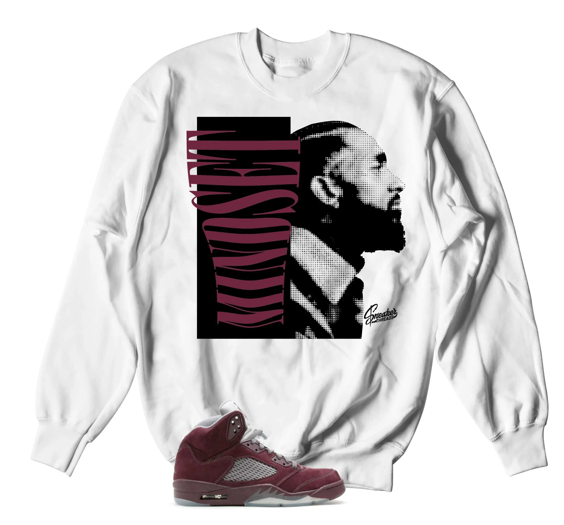 Retro 5 Burgundy Sweater - Mindset - Burgundy