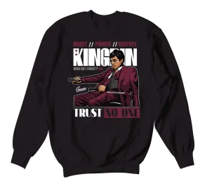 Retro 6 Bordeaux Sweater - Trust issues - Black