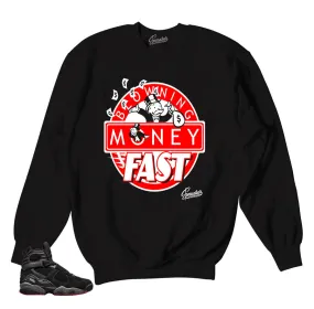 Retro 8 Cement Sweater - Blowing Money Fast - Black