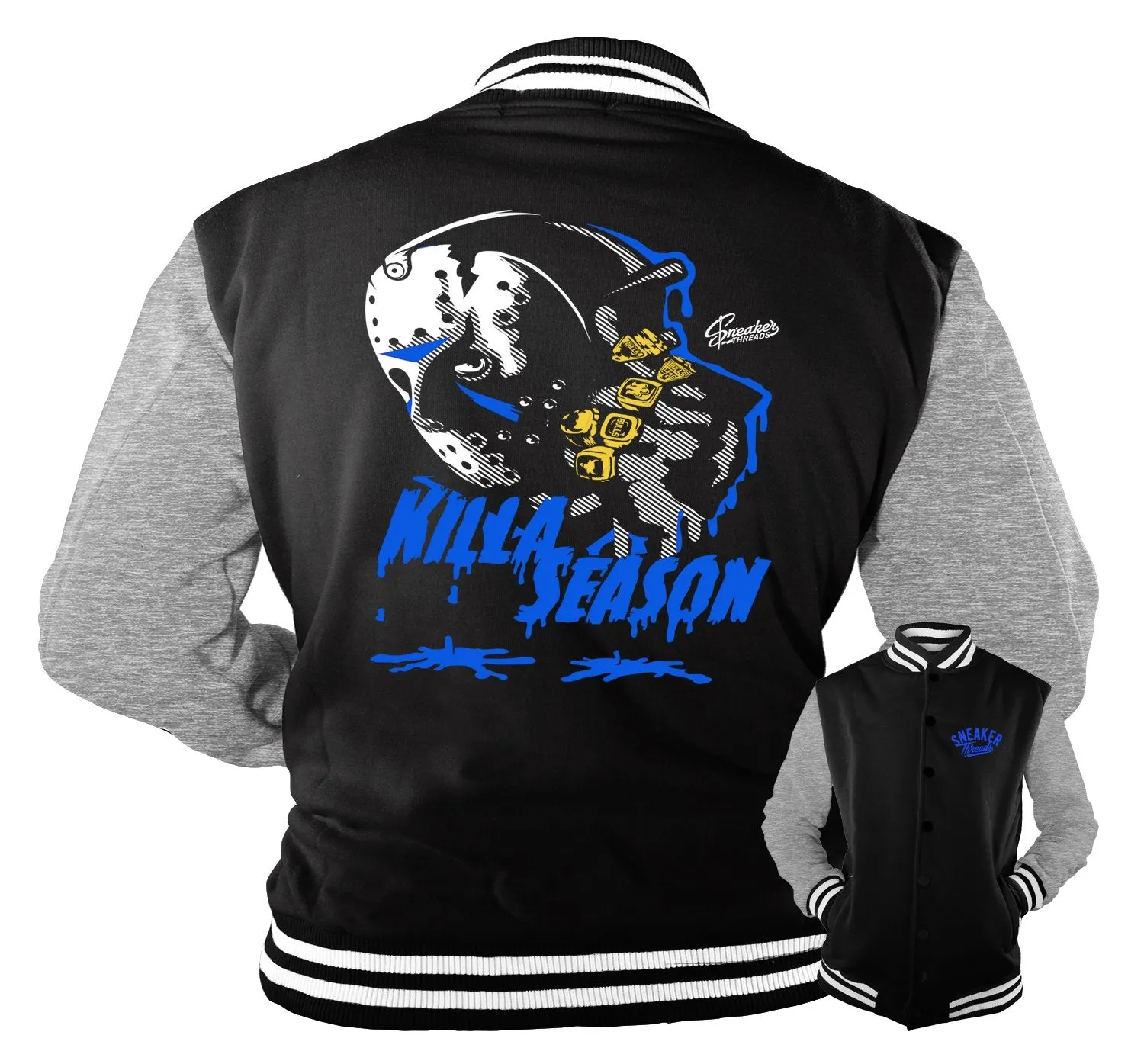 Retro 9 Racer Blue Jacket - Killa Season - Black