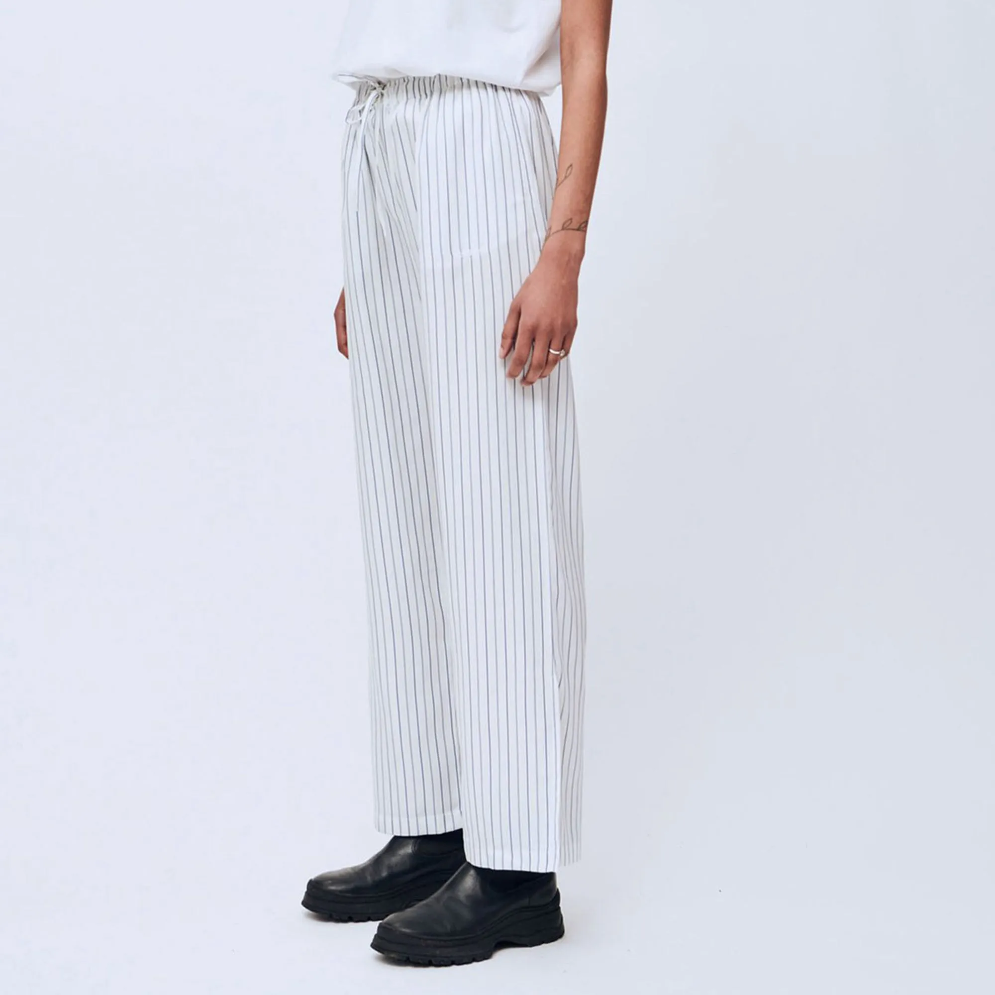 Soulland Women Ciara Pants 'White/Blue Stripes'