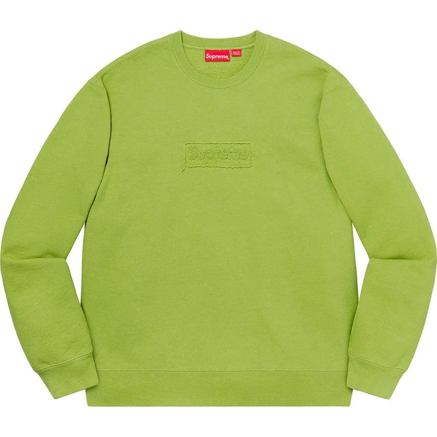 Supreme Cutout Logo Crewneck (Lime)