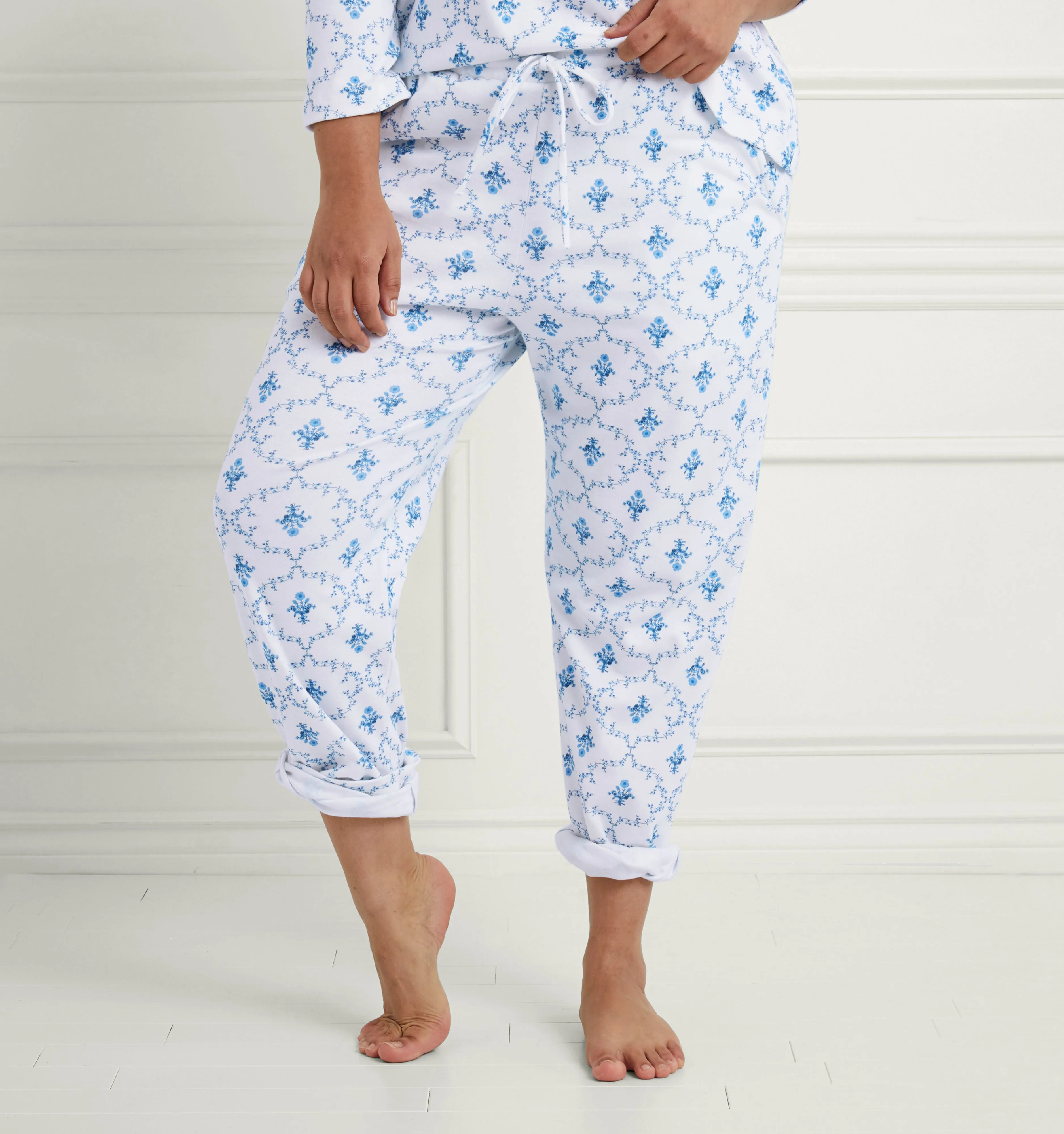 The Harry Sleep Pants - Blue Trellis