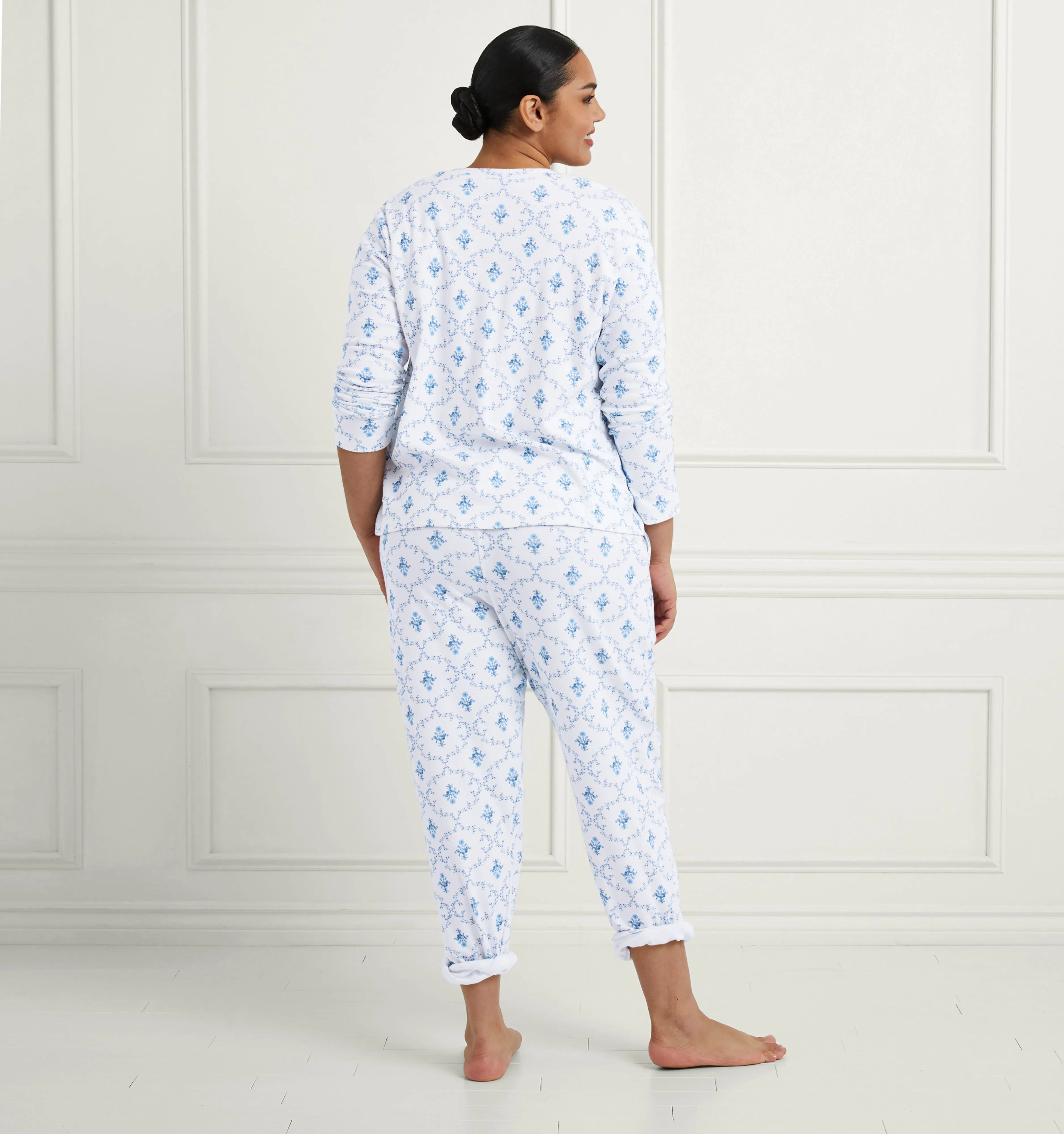 The Harry Sleep Pants - Blue Trellis