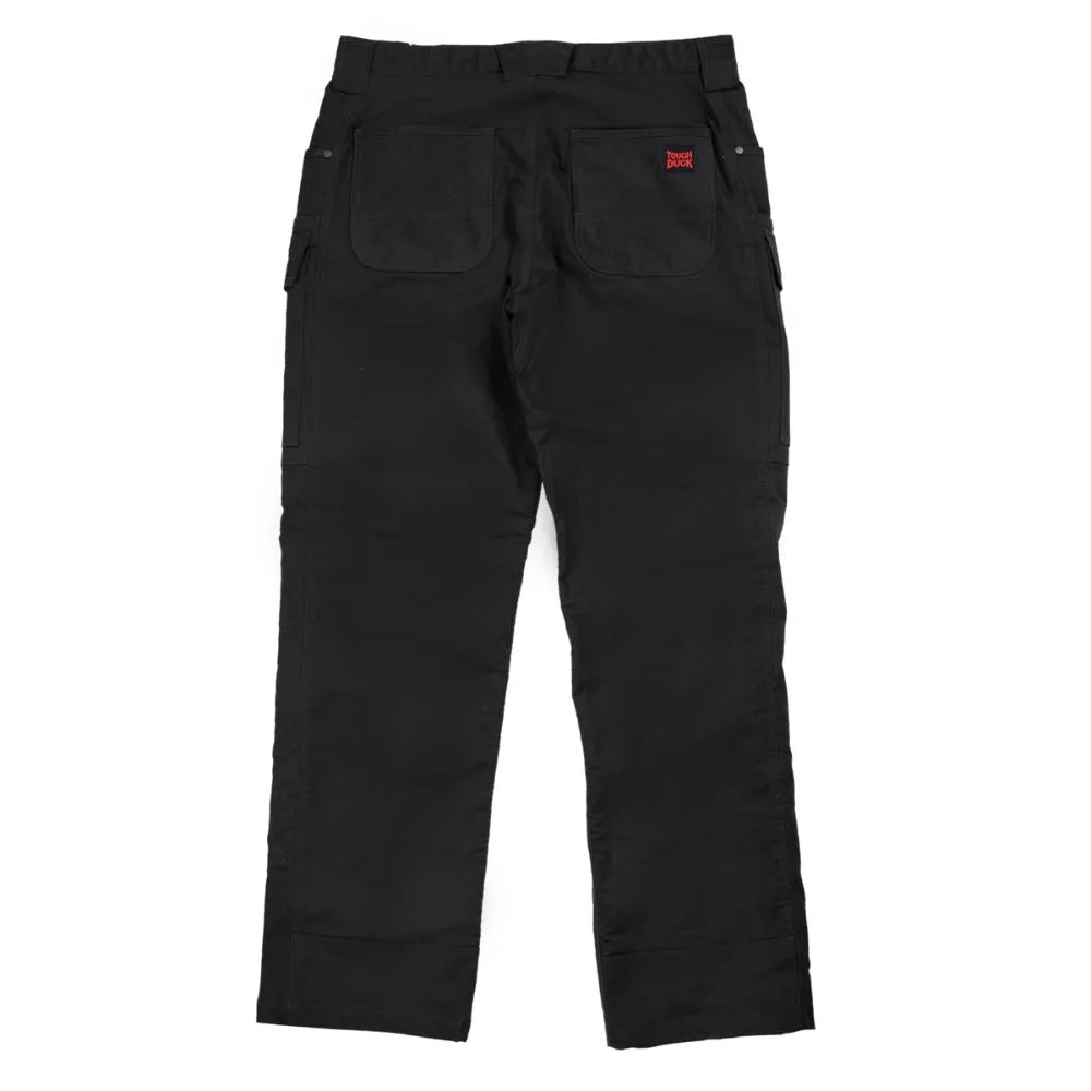 Tough Duck Men’s Fleece Lined Flex Twill Cargo Pant WP06 - Black