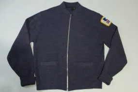 USPS Vintage 70's US Mail Eagle Patch Talon Zipper Brookfield Cardigan Sweater