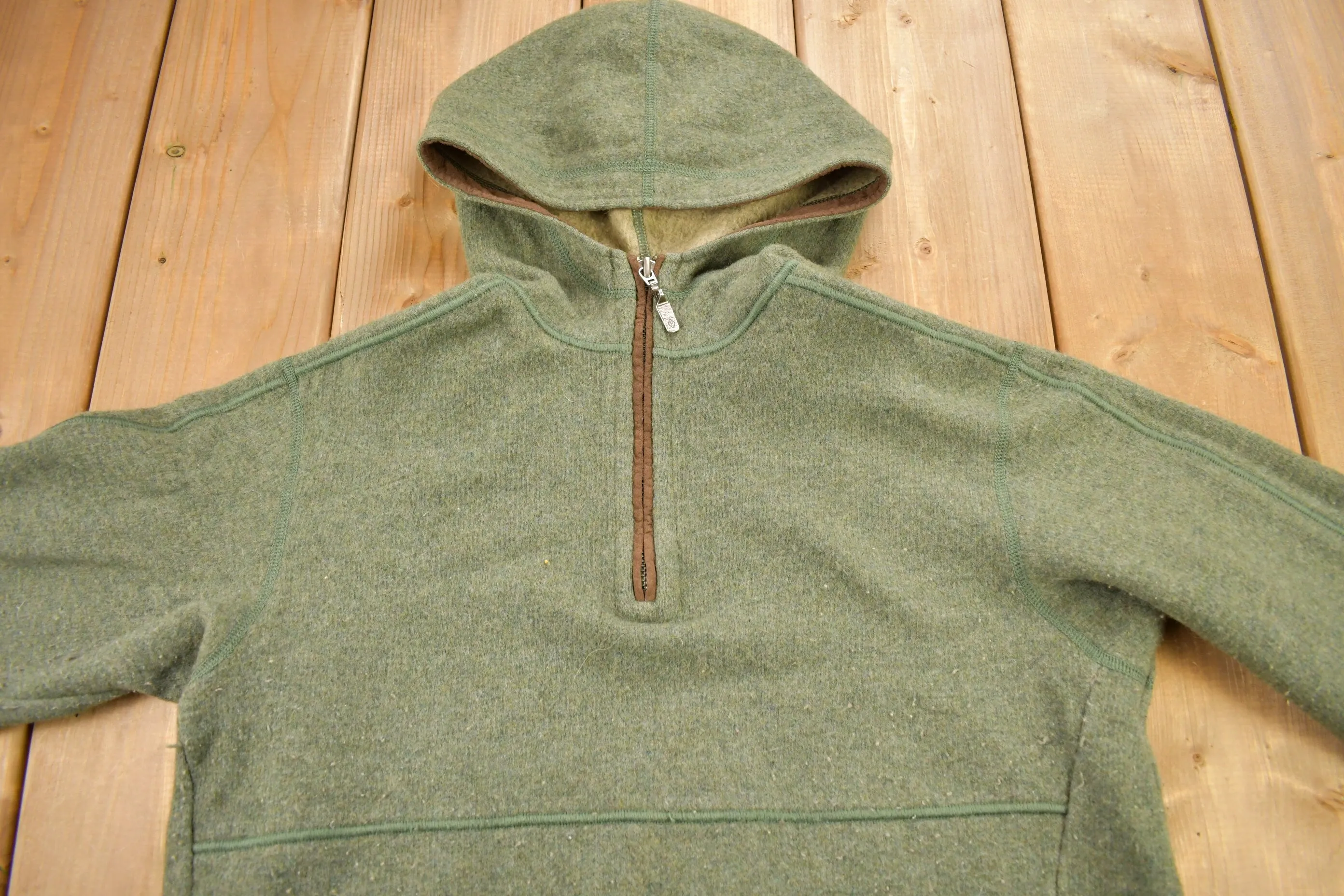 Vintage 1990s Patagonia Women&#39;s Quarter Zip Hoodie / Outdoorsman / Streetwear / Made In USA