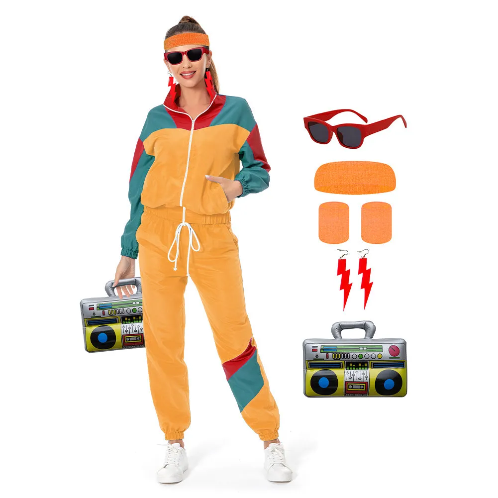 women tracksuit Cosplay Costume Outfits Halloween Carnival Suit 80s