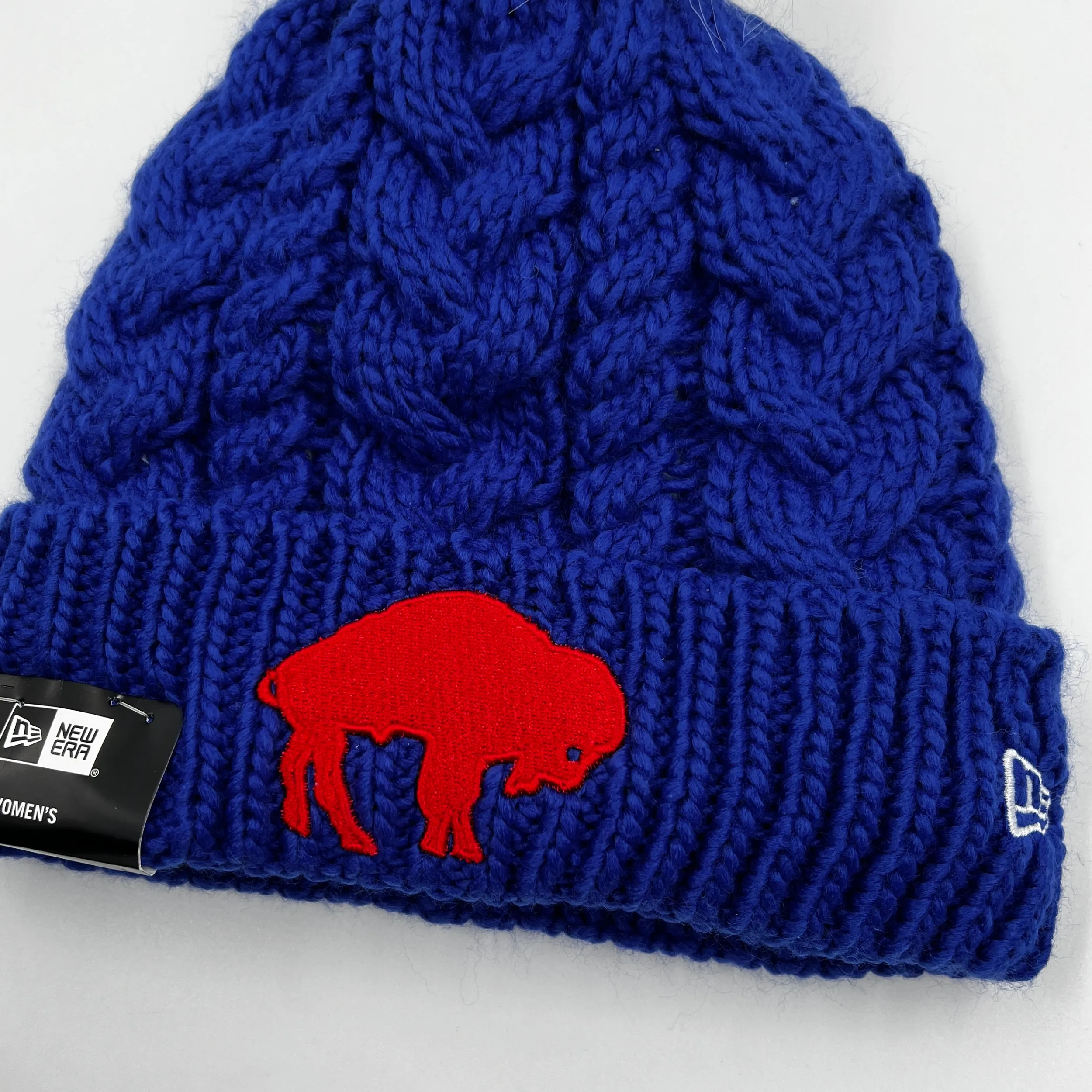 Women's New Era Buffalo Bills Royal With Retro Logo Knit Winter Hat