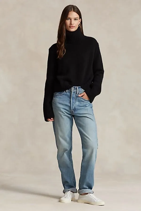 Wool-Cashmere Turtleneck Sweater